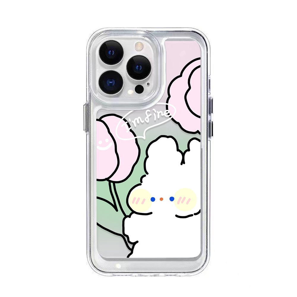 Casing Kelinci Kartun Untuk Vivo Y12S Y17 Y16 Y12 Y15 Y11 Y20 Y20S Y20i Y19 Y91C Y91 Y95 Y93 Y15S Y15A Y33S Y33T Y21 Y21S Y21T Y51 Y52S Y53S Y02 NEX3 Akrilik Space TPU Back Cover