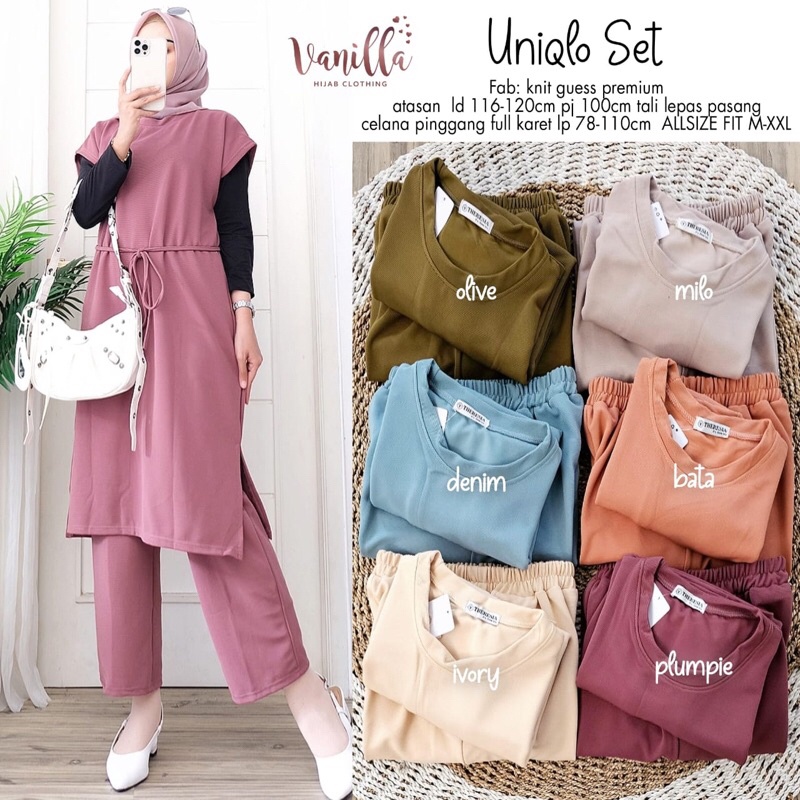 UNIQLO SET ORI VANILLA | Knit guess Premium