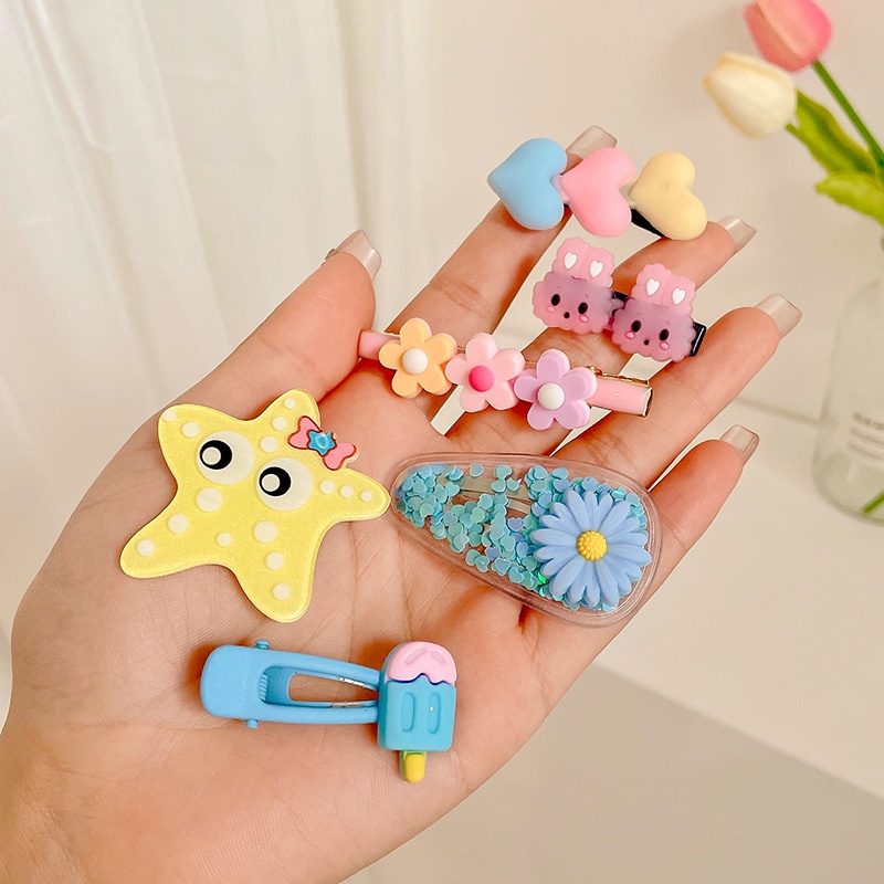 [14pcs/20styles]2023 Jepit Rambut Anak Baru Musim Panas Gadis Kecil Bb Klip Set Gadis Lucu Rusak Jepit Rambut Hiasan Kepala Aksesoris Rambut