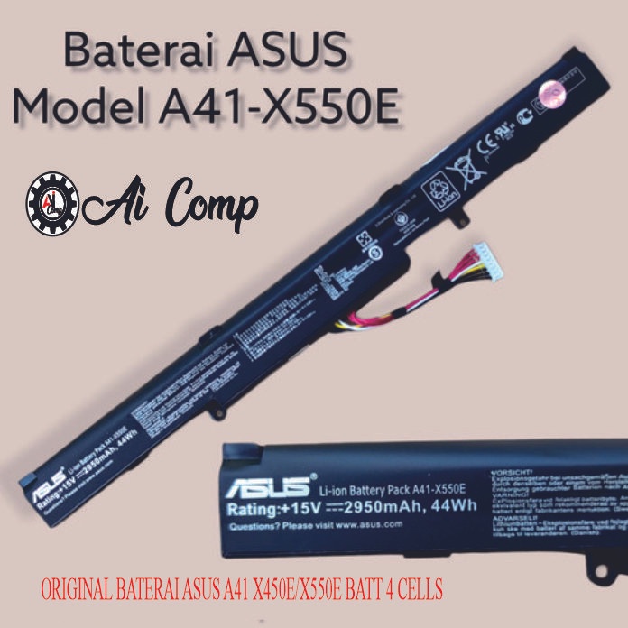Original Baterai Laptop ASUS X450 X450E X450J X450JB X450JF X450JN A41
