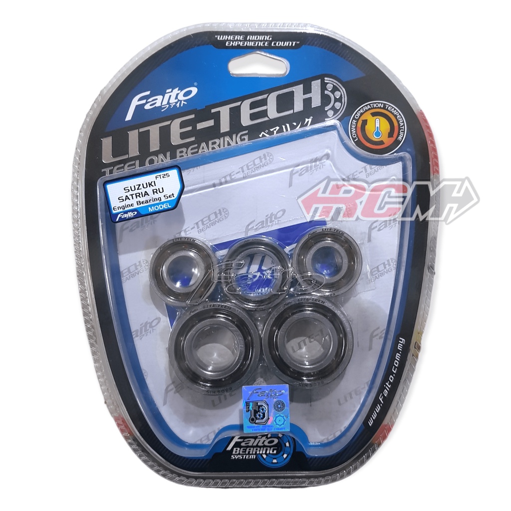 BEARING LAKER LAHER ENGINE MESIN SET SUZUKI SATRIA RU 2T 2 T 2TAK 2 TAK ORI ORIGINAL FAITO LITE-TECH ASLI