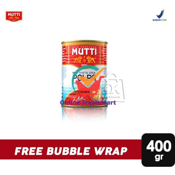 

Mutti Fruit Finely Chopped / Mutti Fruit Whole Peeled Tomato (400gr) - Mutti Finely - Online Fresh Mart Denpasar