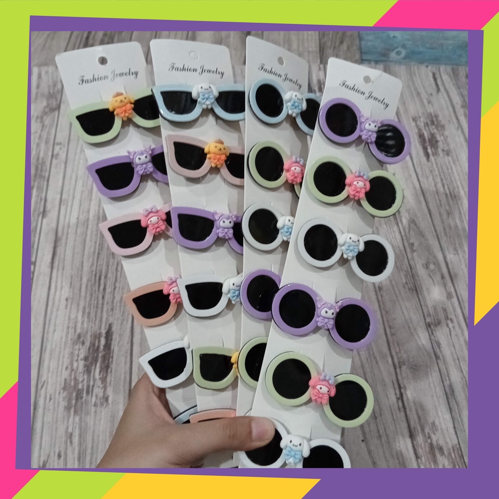5070 / Jepit rambut anak motif kacamata &amp; karakter isi 12pcs [1 lusin]  I Jepit rambut anak model Korea