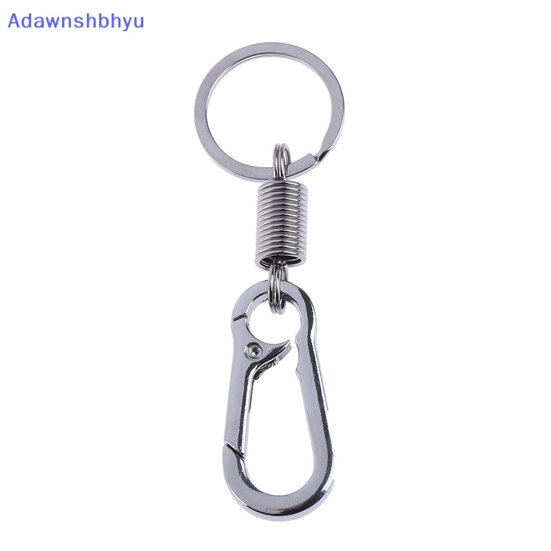 Adhyu Silver tone spring buckle belt Tas Klip loop hook Gantungan Kunci key fob ring  Id