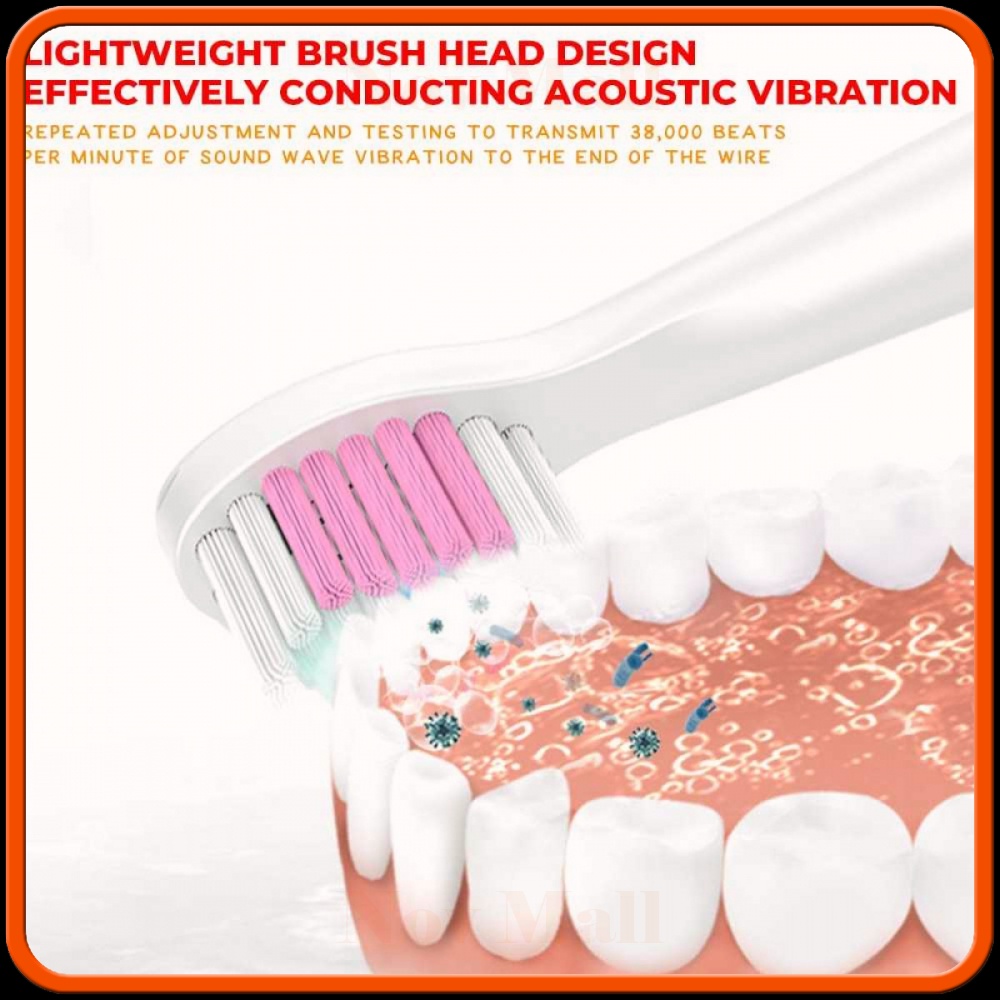 Sikat Gigi Elektrik USB Rechargeable 3 Replaceable Head -GG175