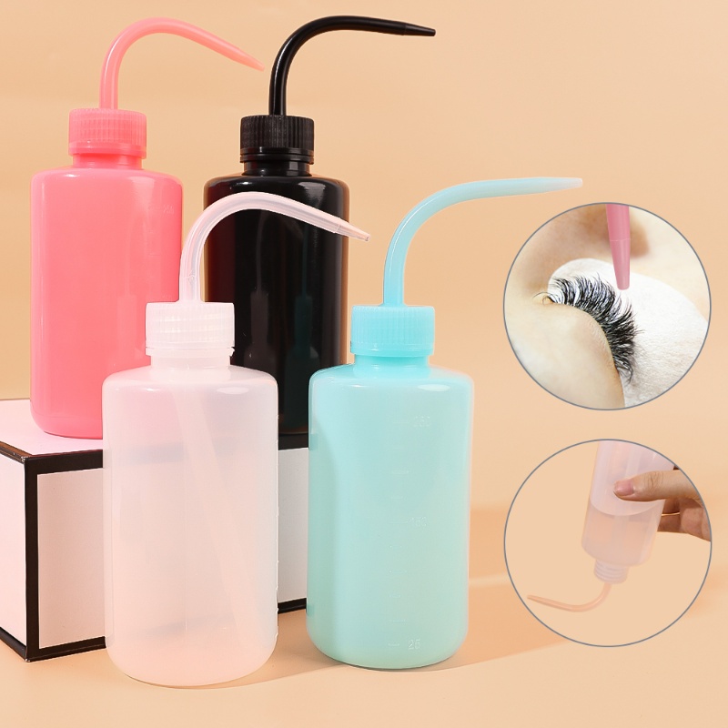 250ml Botol Cuci Pembersih Bulu Mata Eyelash Extension Flush Bottle Alis Aplicator Remover Tato Diffuser Squeeze Bottle Perawatan Kulit Alat Makeup