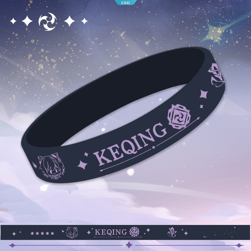 Genshin Impact Gelang Silikon Elastis Klee Nahida Kaedehara Kazuha Ganyu Mahasiswa Fashion Gelang Unisex Multicolor Karet Gelang Olahraga Tali Pergelangan Tangan [ZK]