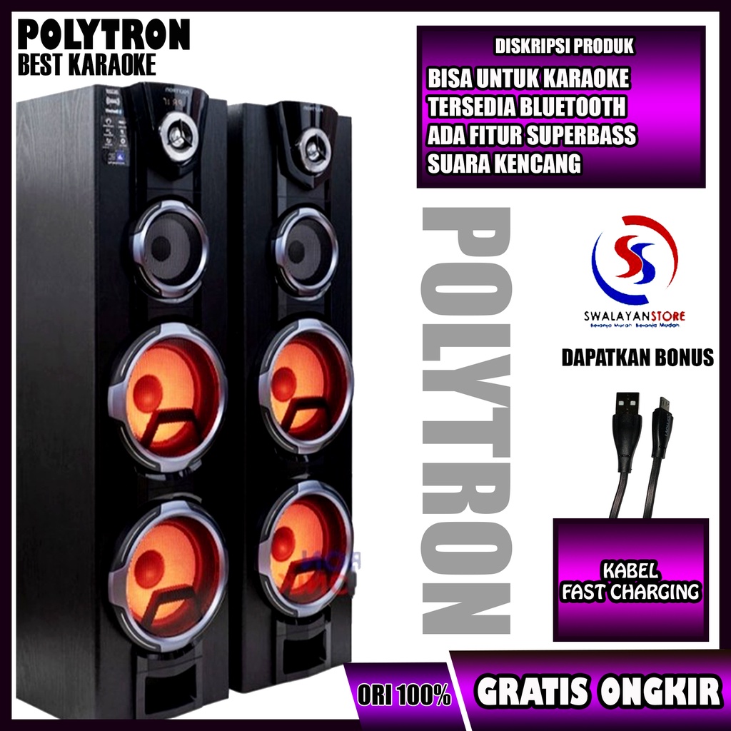 Khusus Jatim Active Speaker POLYTRON PAS 8FF22 Garansi Resmi