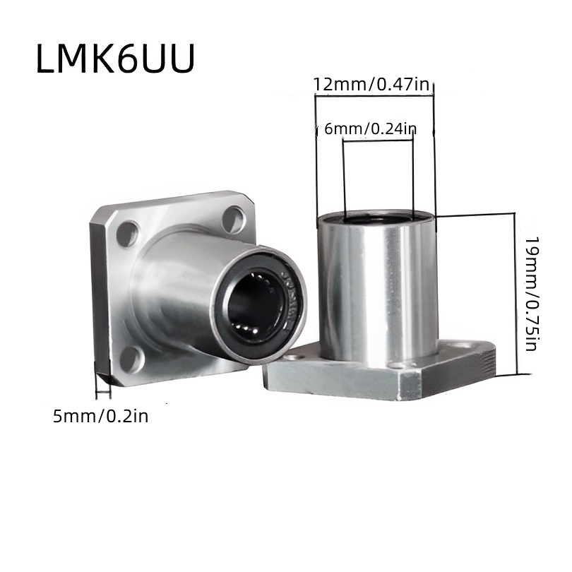 Lmk6 /8 /12 /16 /20 /25UU Square Flange Linear Ball Bearing