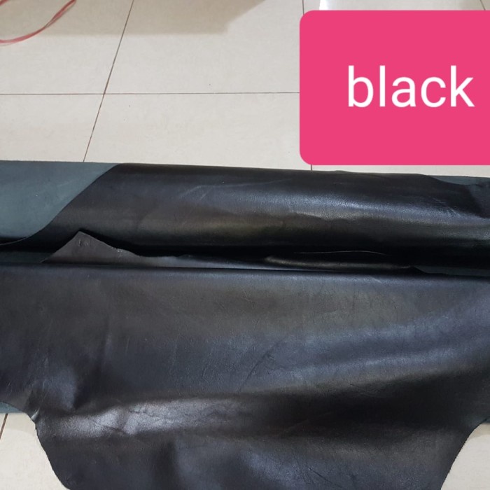Kulit sapi motif kulit jeruk warna hitam 20 sq feet