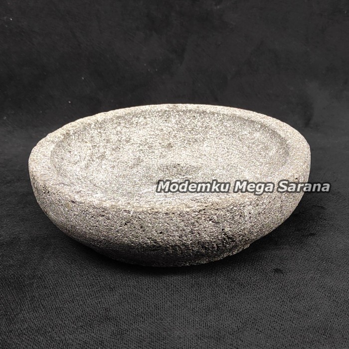Cobek Batu Asli Original Cowek Coek Coet Cowet - 22 cm