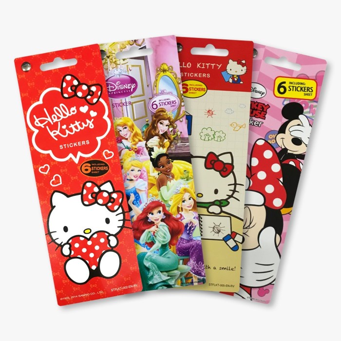 Sticker set 6 sheets Disney original stiker anak Adinata cute 6 lembar