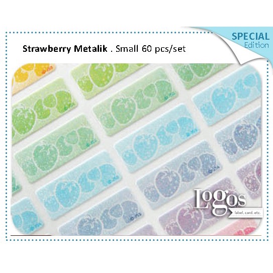 

Strawberry Metalik Small. Bisa untuk label fashion perhiasan jewelry