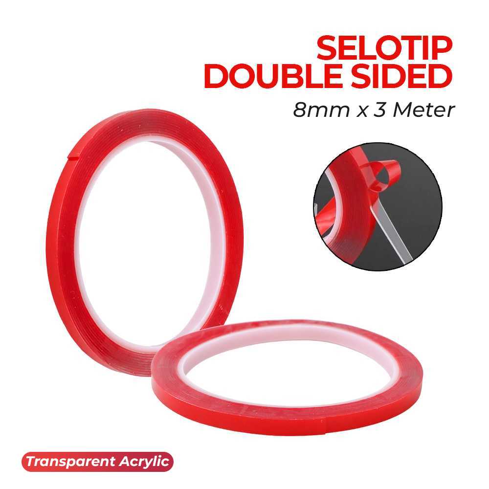 

Selotip Double Sided Tape Transparent Acrylic 3m - HL878