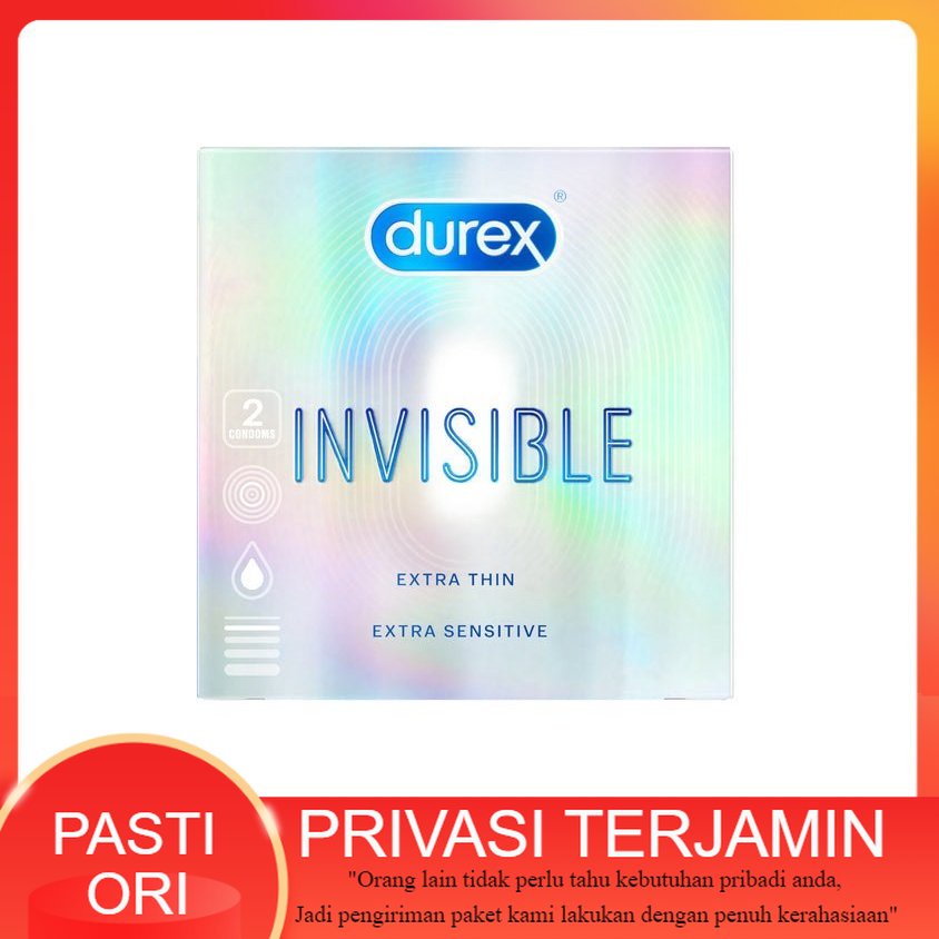 Durex Invisible 2s - Kondom Paling Tipis / Durex Invisible Intense isi 2 pcs Kondom Extra Tipis Pria