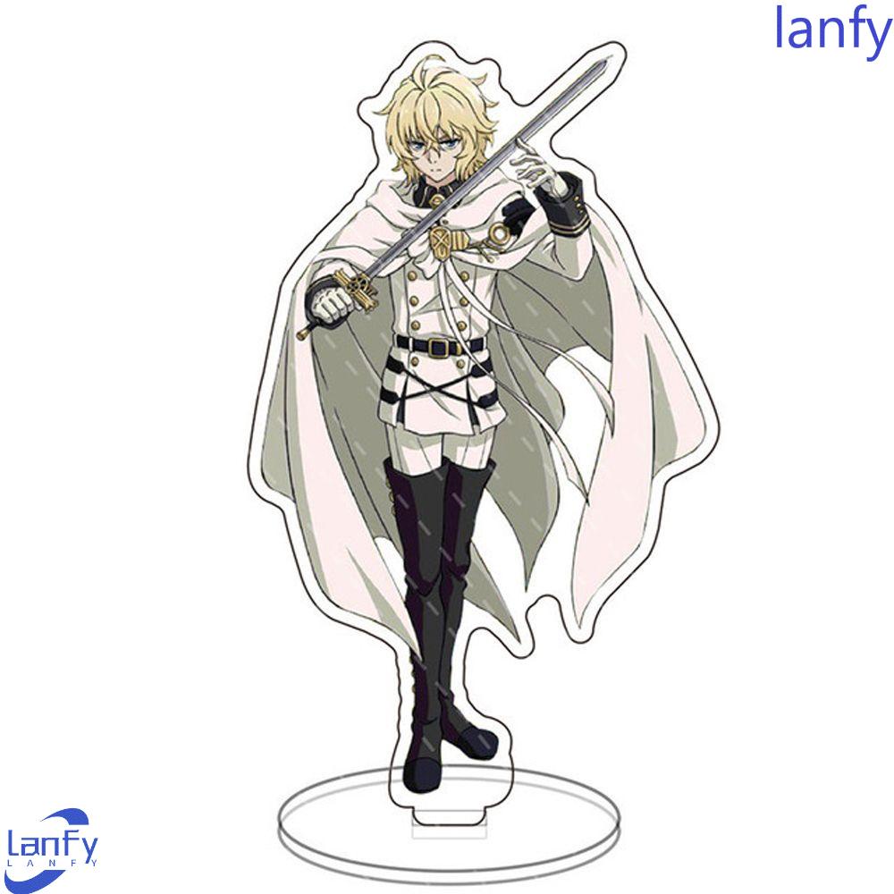 Lanfy Stand Figure Anime Koleksi Kawaii Desk Decor Model Figure Transparan Karakter Anime Plat Akrilik