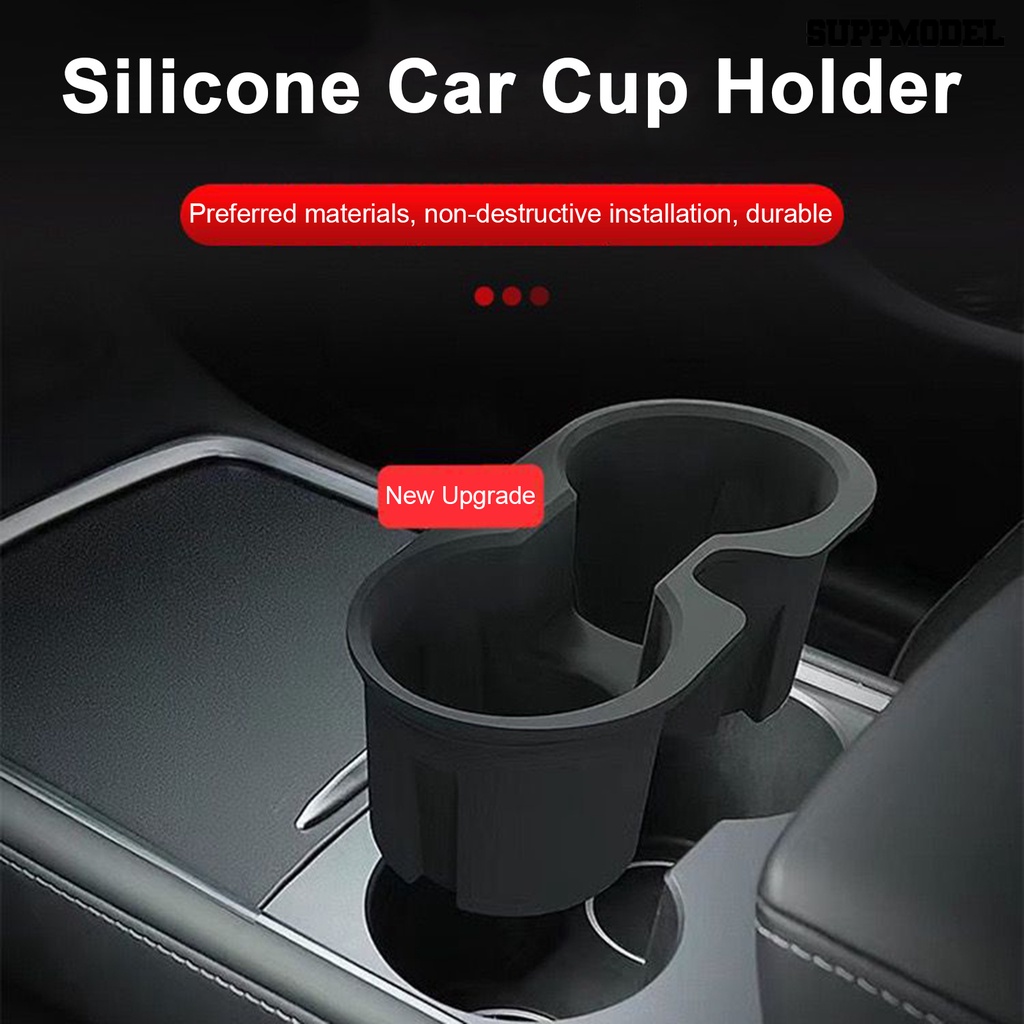 [SM]Tempat Minuman Mobil Non-slip Pemasangan Mudah Dicuci Multifungsi Non Cacat Holder Ramah Lingkungan Center Console Cup Holder Untuk Tesla Model Y Model3 2021/2022 /2023