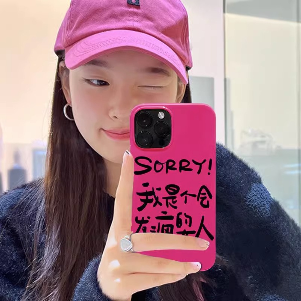 IPHONE Casing Ponsel Pink Lucu Gaya Korea Kompatibel Untuk Iphone14 Pro Max7 8 Plus Case Untuk Iphone11 12 Xr Xs X Lembut Shockproof Back Cover