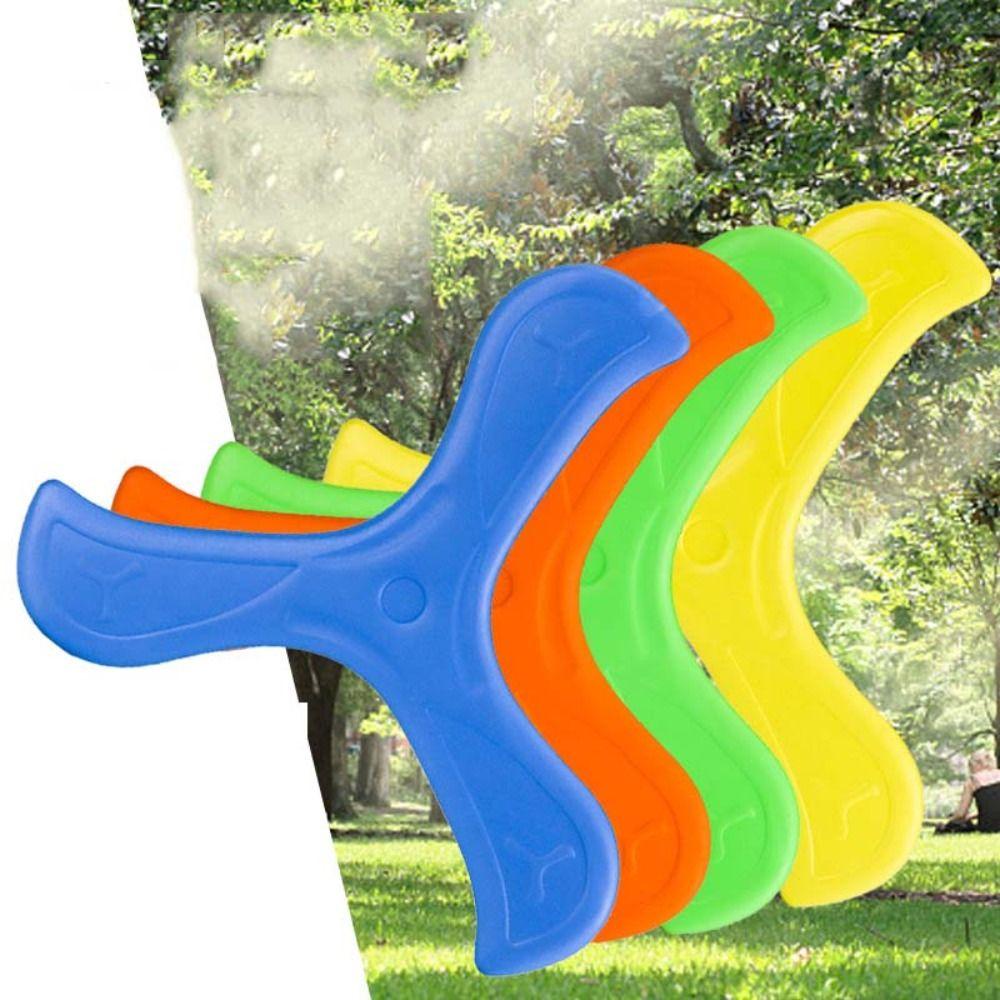 Needway Mainan Boomerang Terbang Mainan Interaktif Boomerang Interaktif Profesional Untuk Anak Bermain Cepat Menangkap Kembali Boomerang Tiga Daun Lucu Untuk Hadiah Anak