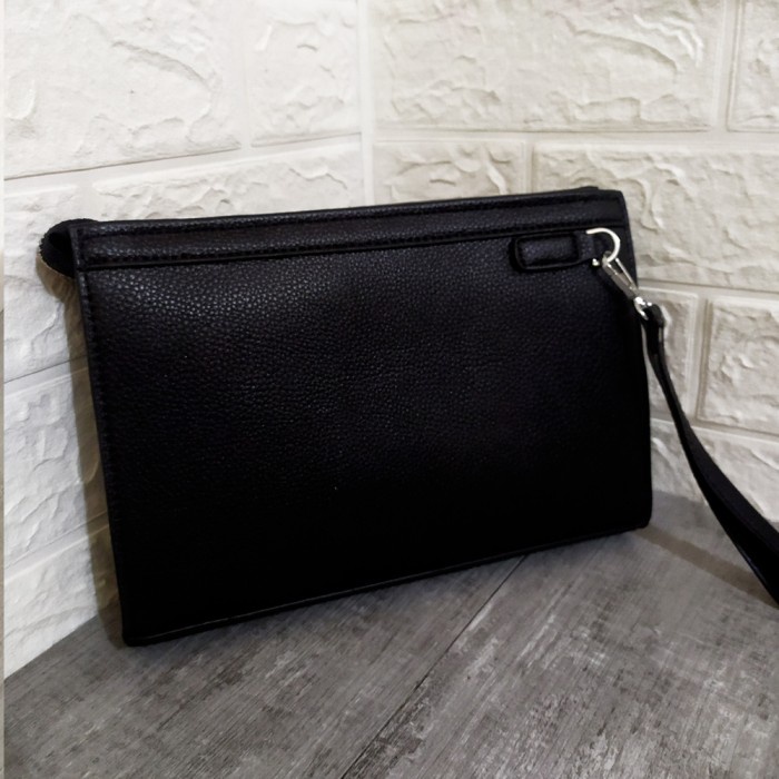 Tas Tangan Kulit Pria Wanita Business Clutch Import Hand Bag Dompet Kartu