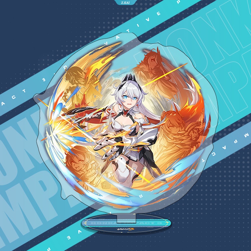 Honkai Impact3 Desktop Stand-Up Animer Seele Vollerei Elysia Bronya Zaychik Raiden Mei Desk Decor Collection Ornamen Kado [ZK]