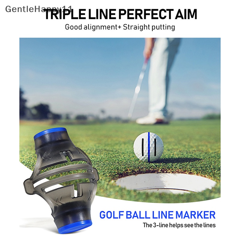 Gentlehappy New Golf Ball Line Marker Alat Gambar Rotasi 360derajat Dan Pulpen Set id