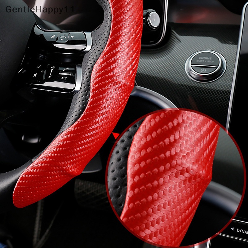 Gentlehappy 1pasang Penutup Setir Mobil Carbon Fiber Look Universal Non-Slip id