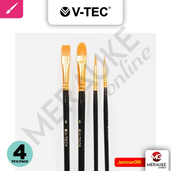 

Kuas Lukis V-TEC Set A02484H/4 (1 Set isi 4)