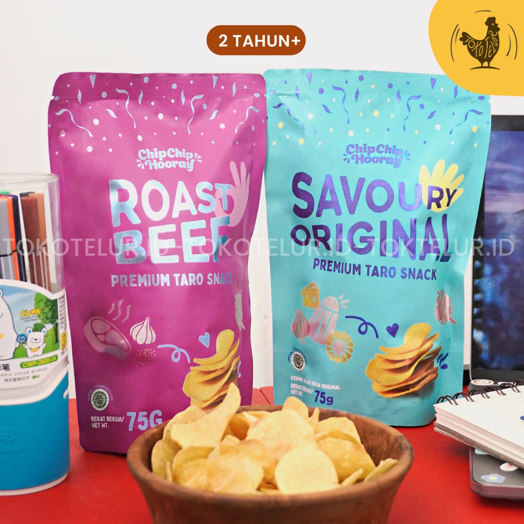 CHIP CHIP HOORAY - Keripik Talas Premium | Cemilan Snack Taro Sehat