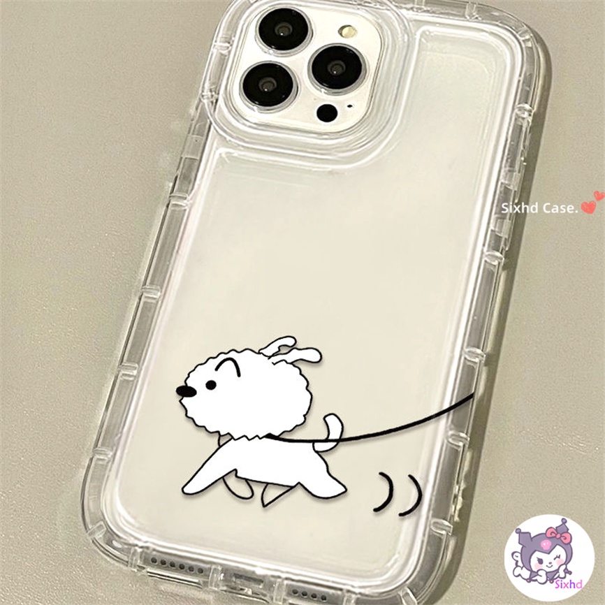 IPHONE Kompatibel Untuk Iphone14 13 12 11 Pro Max SE2020 X Xr Xs Max8 7 6 6s Plus Ins Lucu Setengah Terkemuka Anjing Pasangan Ponsel Case Lembut TPU Penutup Perlindungan