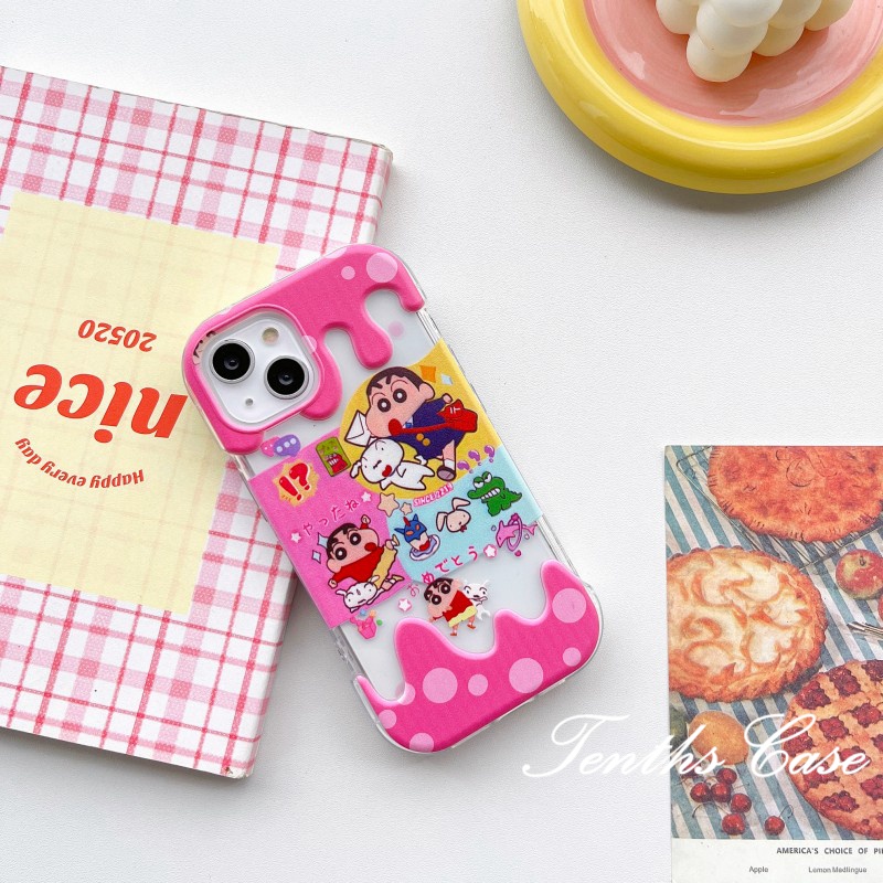 Kompatibel Untuk Iphone14 13 12 11 Pro Max X XR Xs Max8 7 6 6s Plus Se2020Gambar Kartun Lucu Es Krim Ponsel Case Bening Soft Cover