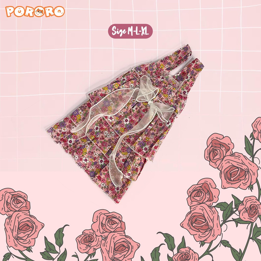 PORORO - Baju Kucing - Dress Orchid Flower