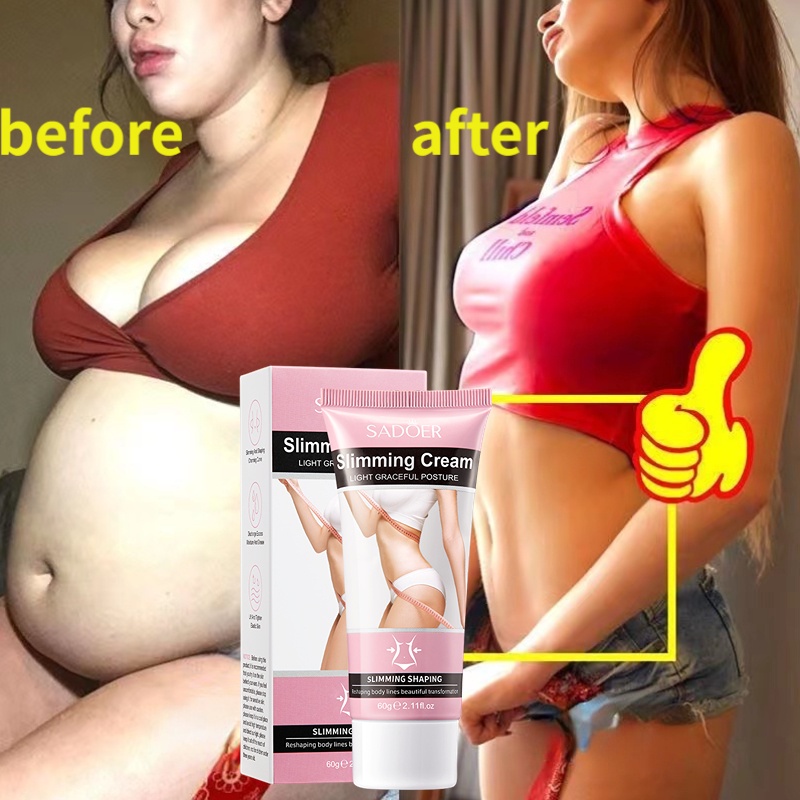 Slimming Cream krim pelangsing pelembab Lembut dan melembapkan 60gr pelangsing perut paha tipis lengan tipis pinggul kurus krim pelangsing tubuh