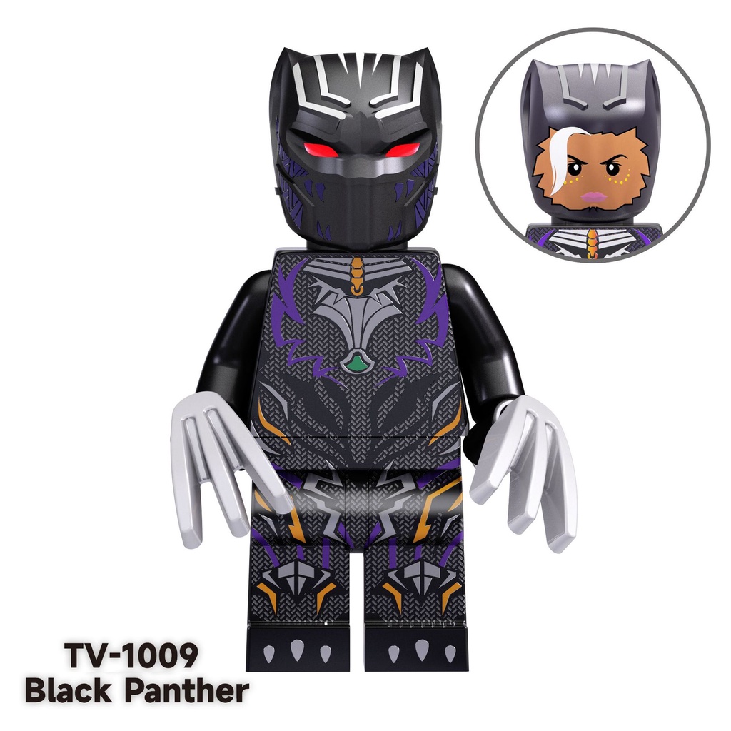 League of Legends Mini Figure Black Panther Venom Spiderman Blok Bangunan Figure Mini Mainan Ornamen