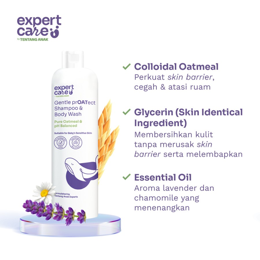 Expert Care - Gentle Shampoo &amp; Body Wash Kulit Sensitif &amp; Normal 250mL