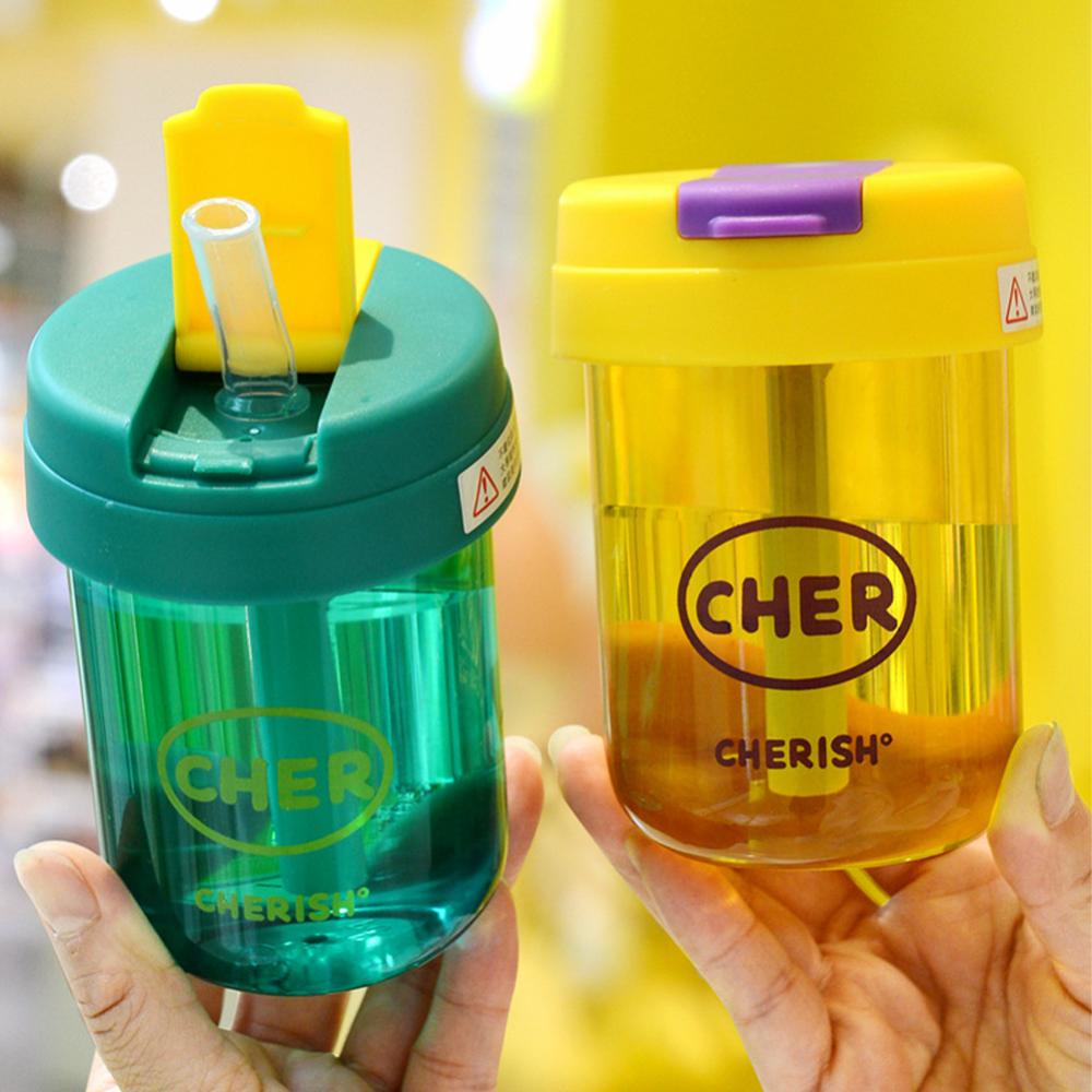 C5goon 300ml Botol Air Anti Bocor Botol Olahraga Portable Gelas Teh Plastik Outdoor Water Bottle Anak Perempuan Dan Anak Perlengkapan Minum H6T9