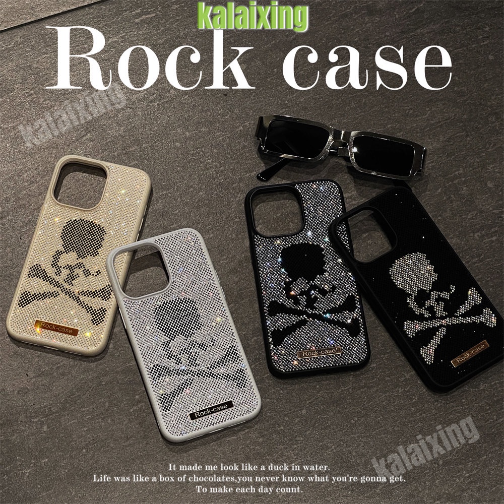 IPHONE Casing Tengkorak Rhinestones Fashion Mewah Untuk Iphone14 Pro Max14Plus12 13 Pro 11 Max Casing Ponsel Mengkilap