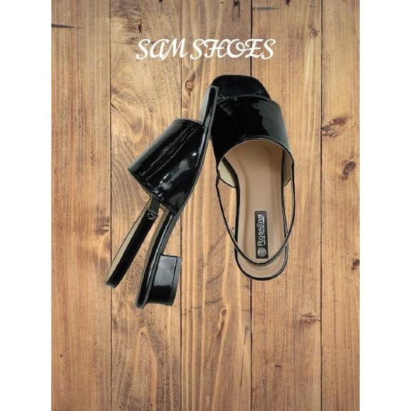 Sam Shoes Sandal wanita slop terbaru hak 3cm sol karet anti slip Slop