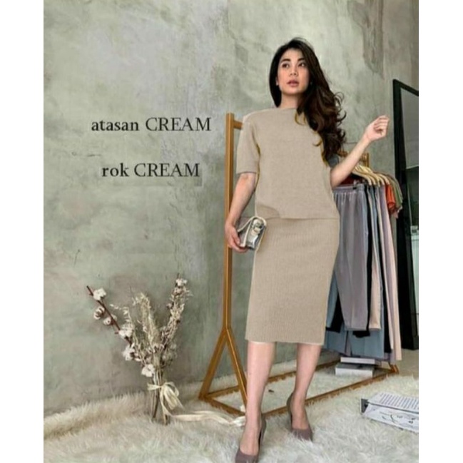 (B102, R70) knit formal dress ( rok dan atasan dijual terpisah ) bisa dijadikan set dress
