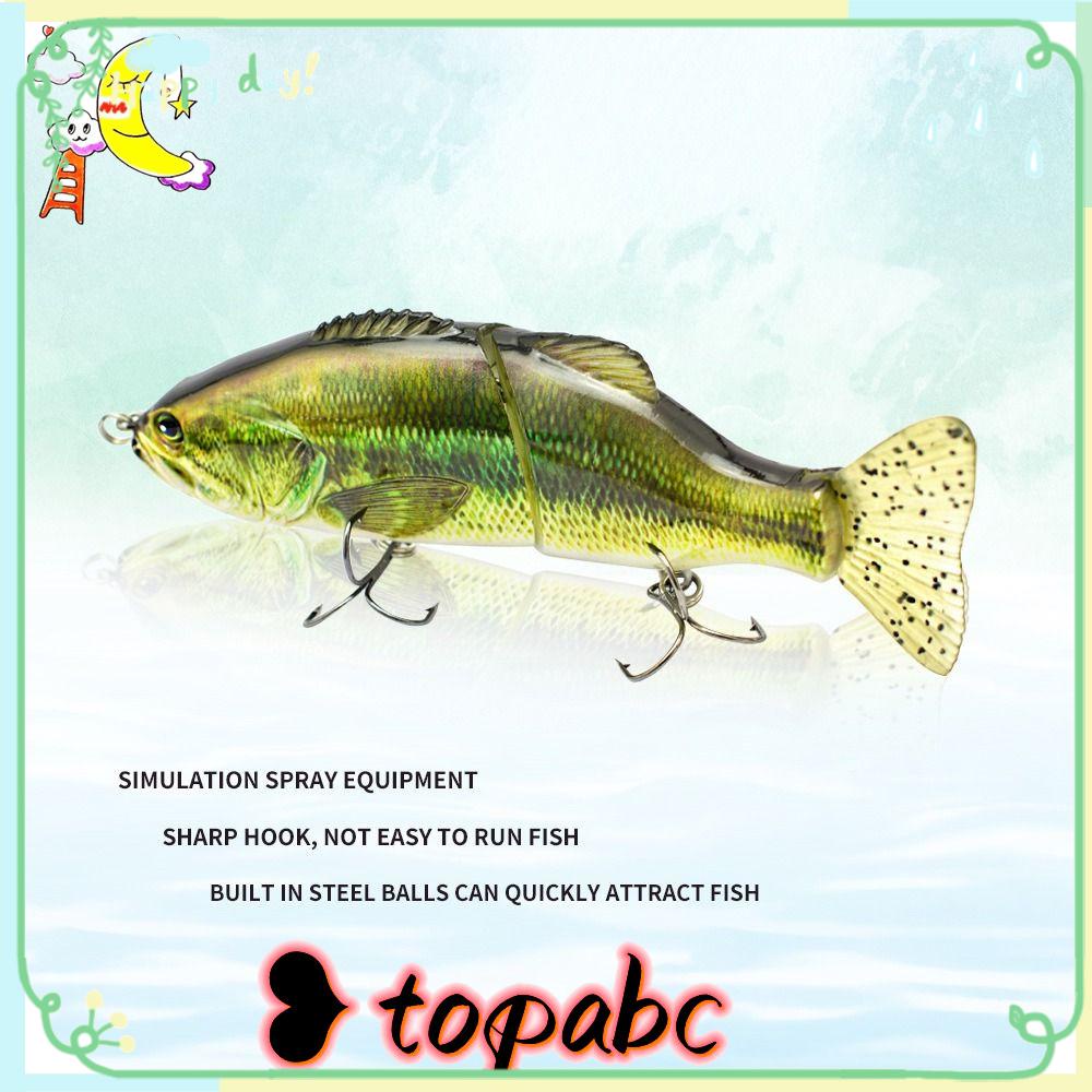 TOP 2bagian Umpan Ikan Kecil Multicolor Crankbaits Bergaris bass Minnow Lures