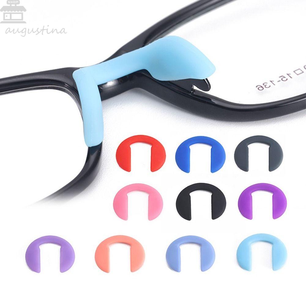 AUGUSTINA Bantalan Kacamata Anak Nyaman Bantalan Kacamata Bantalan Kacamata Untuk Pria Transparan Anti Slip Silicone Eyewear Ear Hook