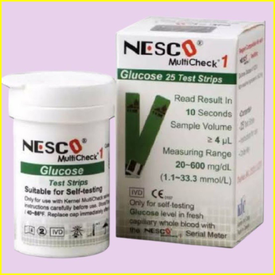 Strip Gula Darah Nesco / Glucose Strip isi 25s