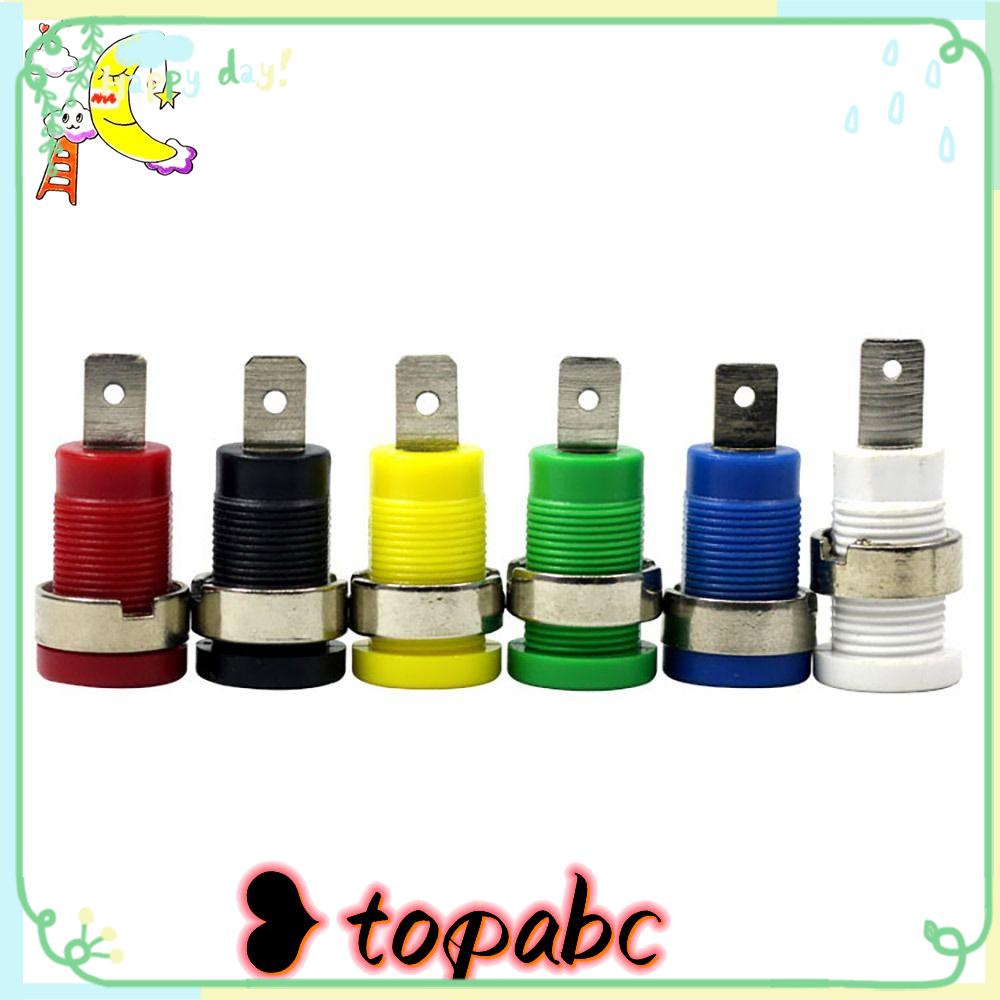 TOP 4mm Banana Socket DIY Parts Konektor Listrik Banana Plug Jack Terminal Female Terminal Tembaga Murni