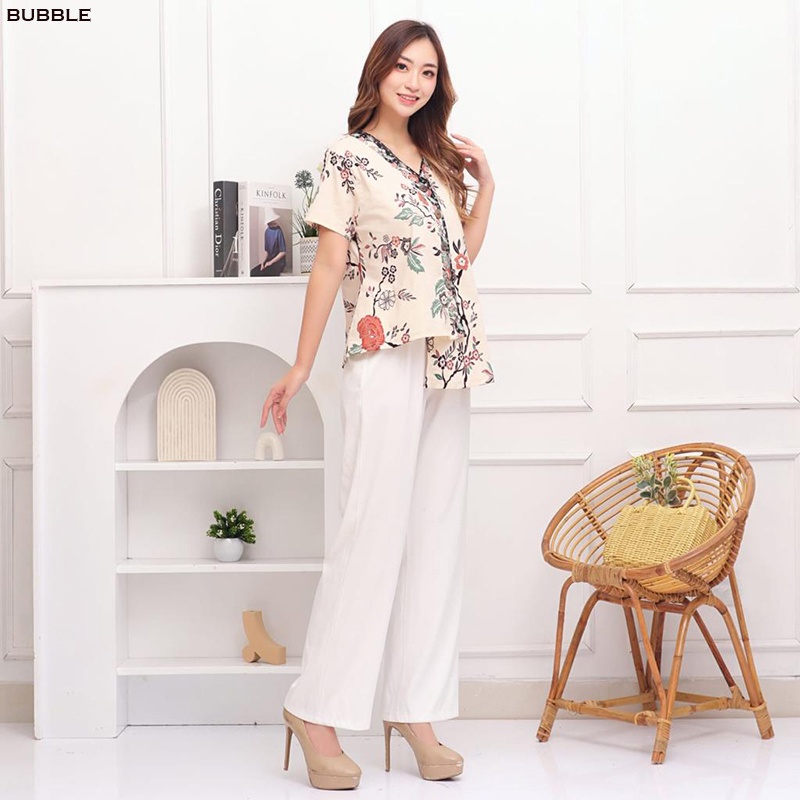 Evercloth Bubble Blouse Wanita Atasan Wanita Atasan Wanita Blouse