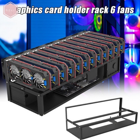Case Rack Rig Mining Frame Baja Untuk Mining Bitcoin Crypto 12 Gpu