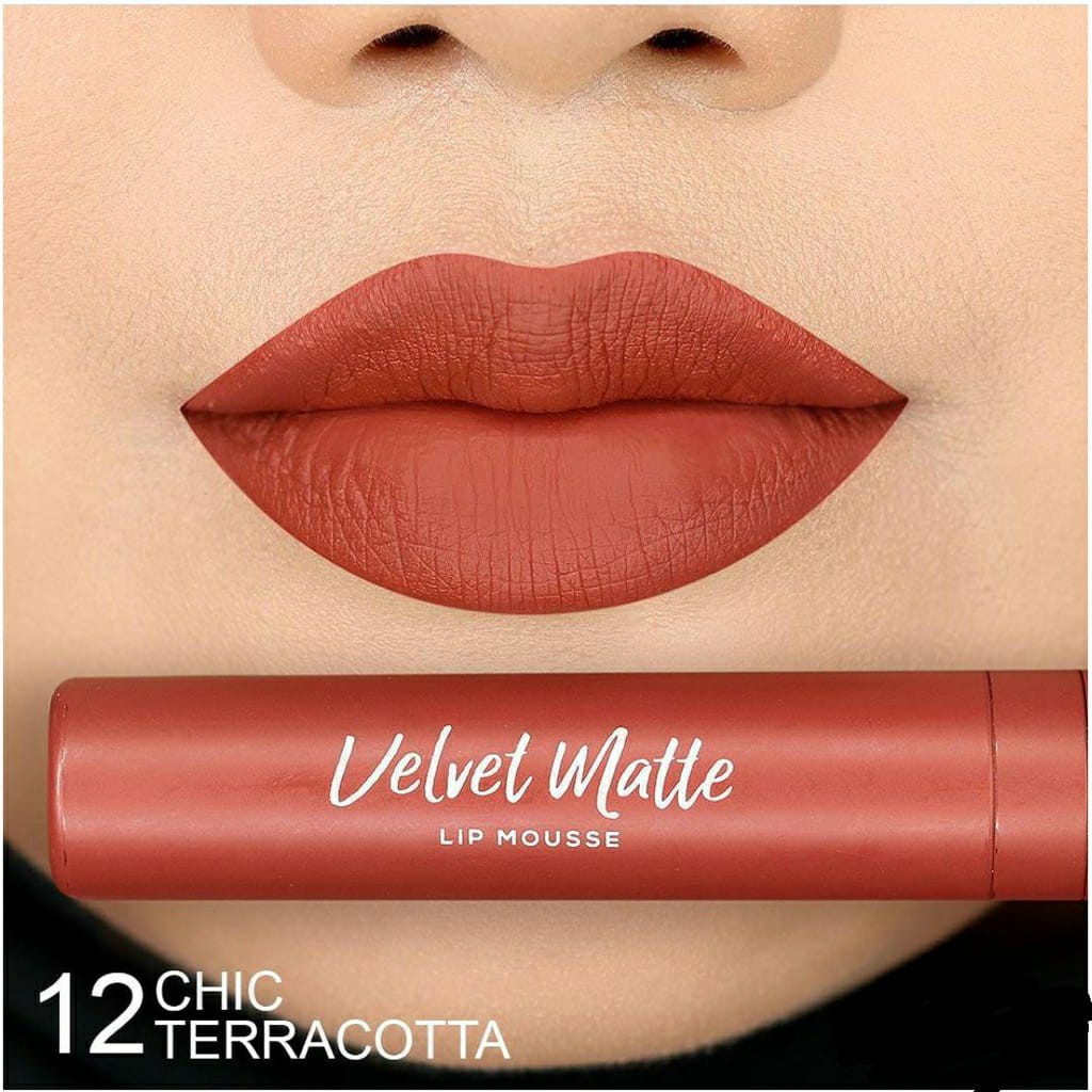 BB -;[WARDAH]  colorfit velvet matte lip mousse MATTE