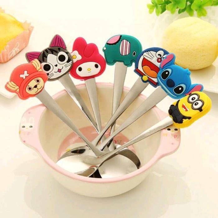 BOP SENDOK TEH MOTIF KARAKTER / SENDOK ANAK CUTE / SENDOK KECIL IMUT / TEA SPOON MINI / SOUVENIR SENDOK TEH