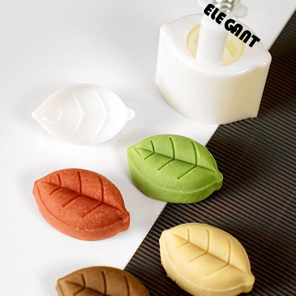 【 ELEGANT 】 Ma'amoul Bentuk Oriental Gaya Cina Berbentuk Daun Dapur Tekan Tangan Baking Cookie Stamp Cutter