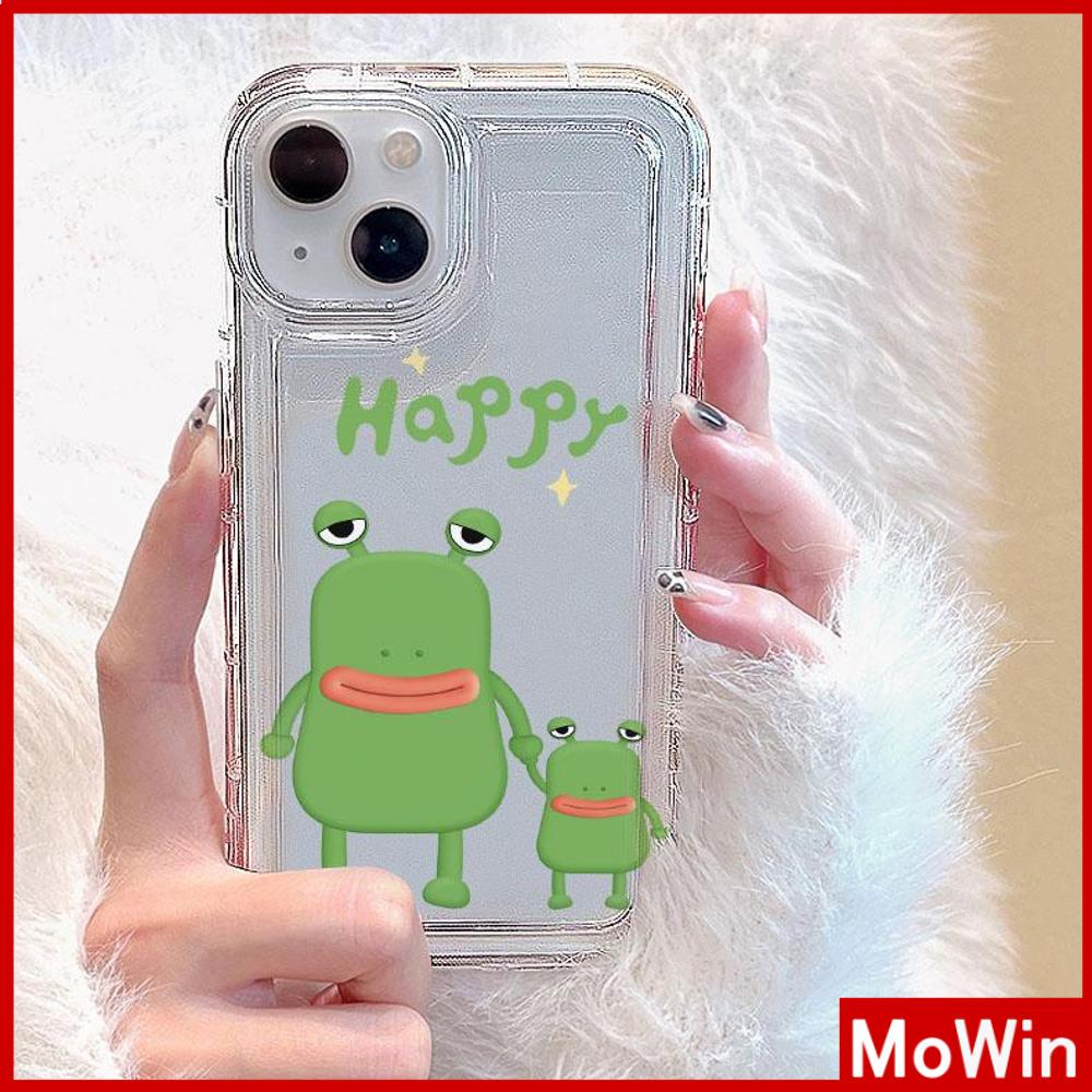 Case iPhone 14 Pro max iPhone Case Bingkai Foto Kantong Udara TPU Lembut Transparan Lucu Lucu Sosis Mulut Katak Bahagia Kompatibel dengan iPhone 13 Pro max 12 Pro Max 11 xr xs max 7Plus 8Plus