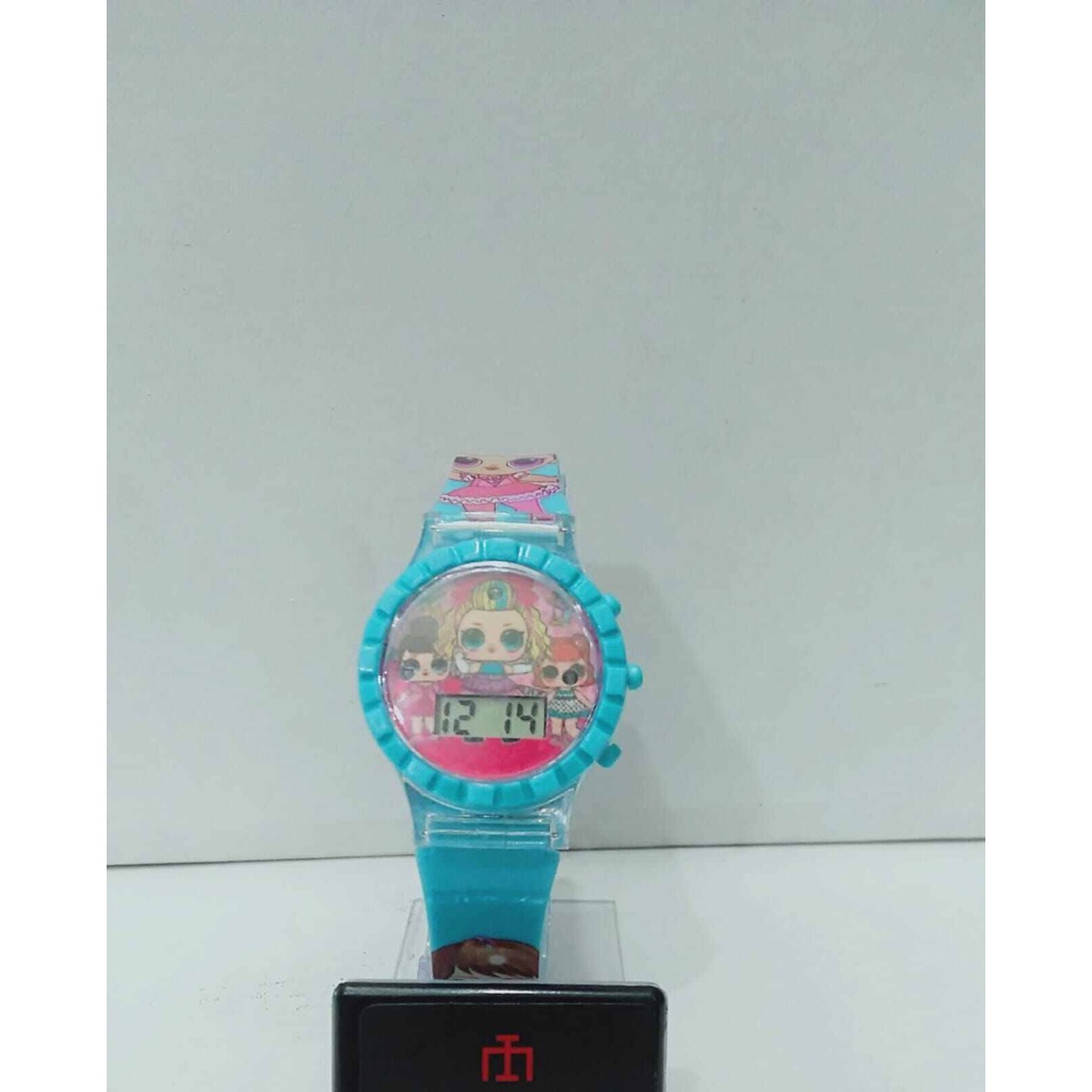 JAM TANGAN ANAK PEREMPUAN DIGITAL LAMPU MUSIK 845 KARAKTER LOL COD